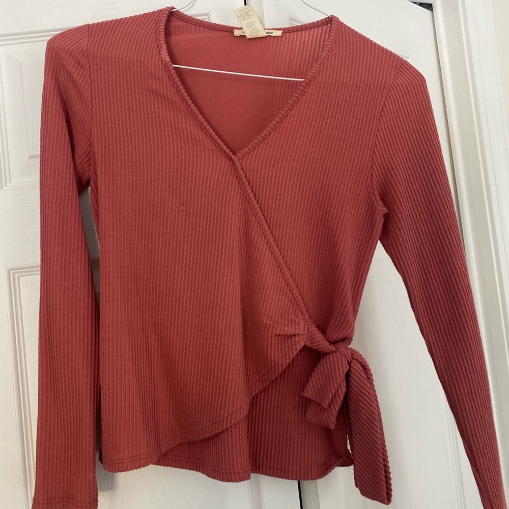Women's Rust Wrap Top